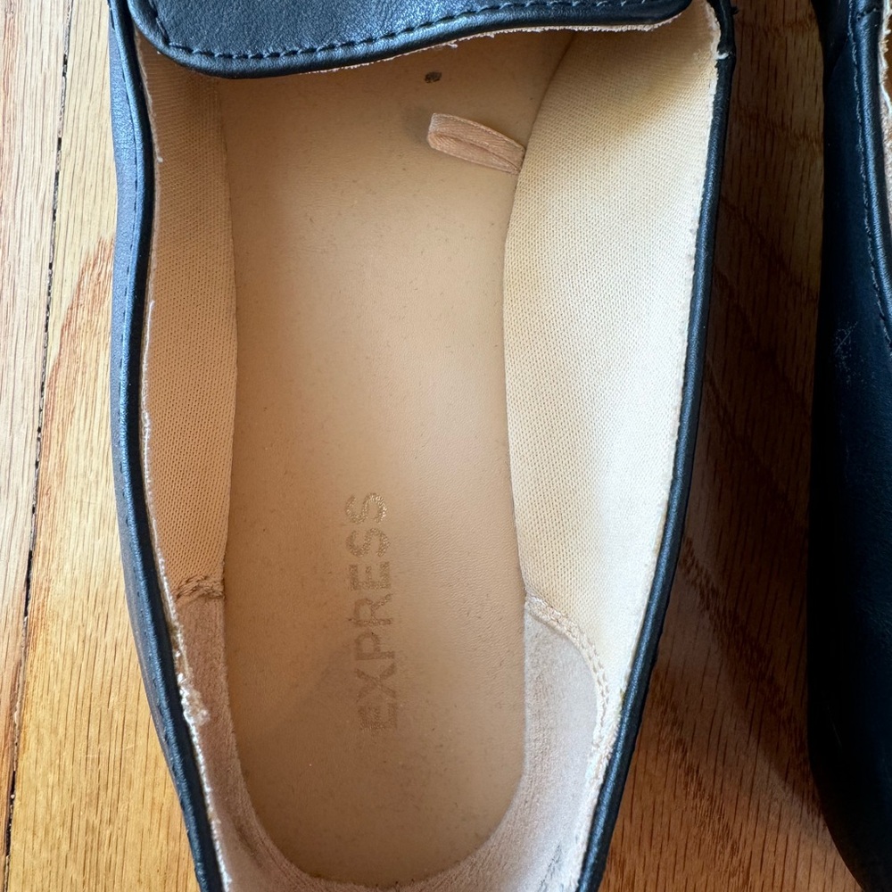 Express Black Pointed-Toe Loafers - Picture 2 of 5